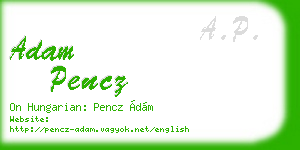 adam pencz business card